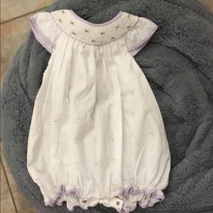 Smocked baby bubble
